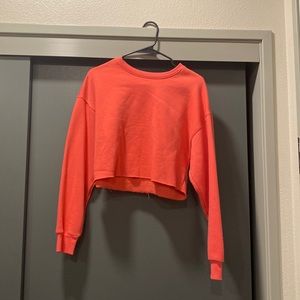 coral cropped sweater